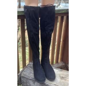 Unisa Ungareana Faux Suede Over The Knee Drawstring Boots 9.5M